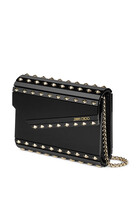 Candy Black Acrylic Clutch Bag with Studs